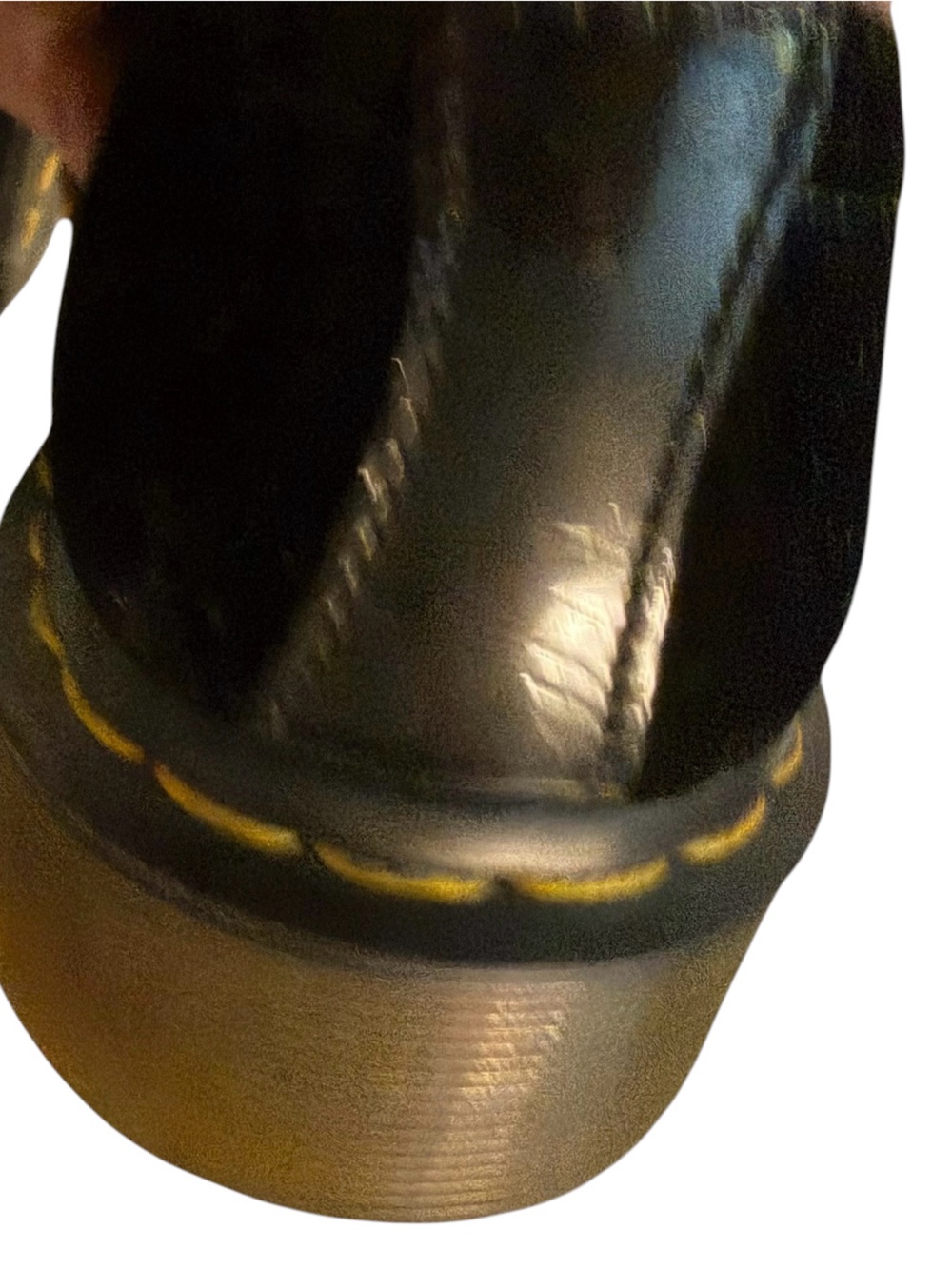 Dr Martens ~ Black Velvet Shoes ~ Velvet w/ Patent Leather Toes & Heel Strip - Picture 6 of 9